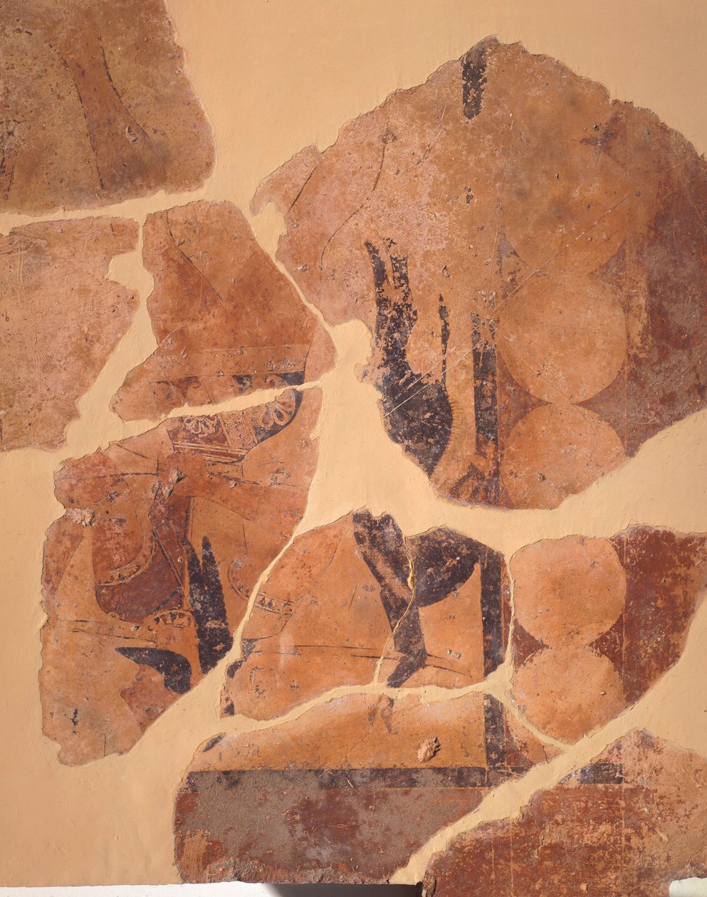 Rückkehr des Jägers, Fresko aus Tempel C in Thermos, Griechenland, griechische Zivilisation, ca. 630 v. Chr. von Greek School