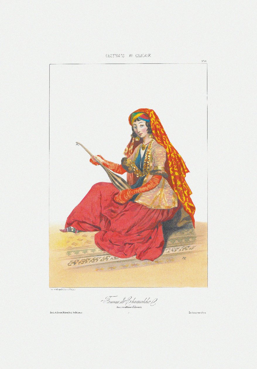 Frau von Shamakhy aus: Szenen, Landschaften, Sitten und Kostüme des Kaukasus, 1840 von Grigori Grigorevich Gagarin
