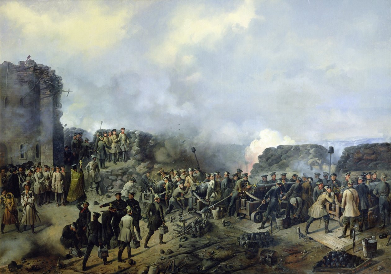 Die französisch-russische Schlacht bei Malakhov Kurgan 1855, 1856 von Grigory Shukayev