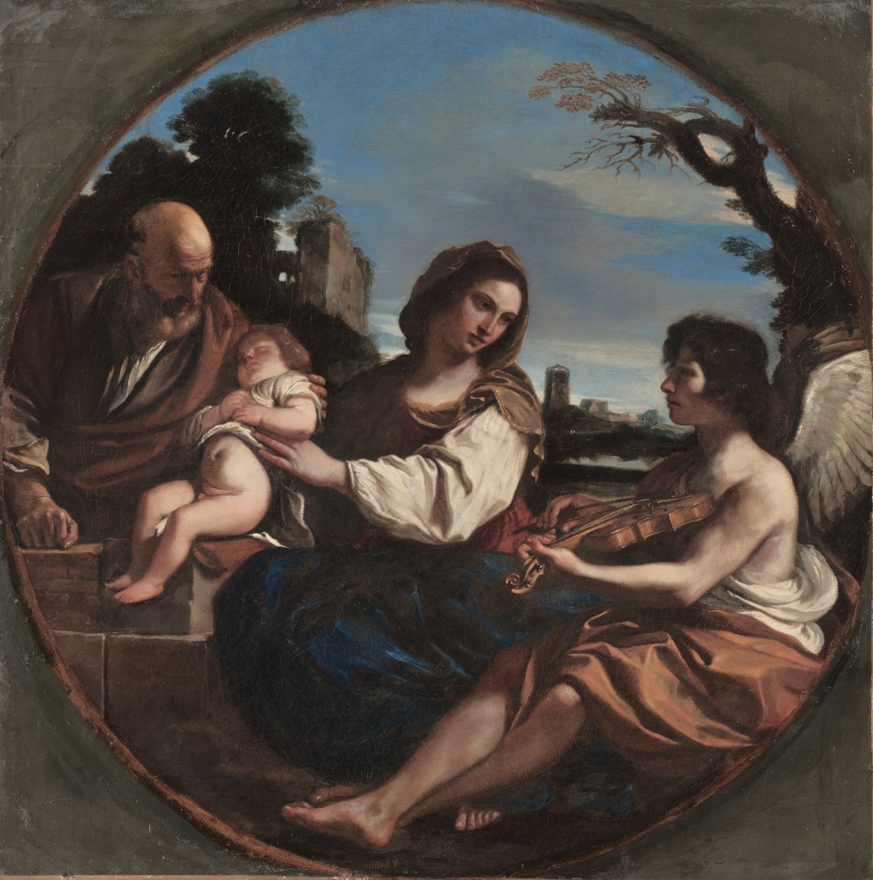 Ruhe auf der Flucht nach Ägypten von Guercino (1591-1666)