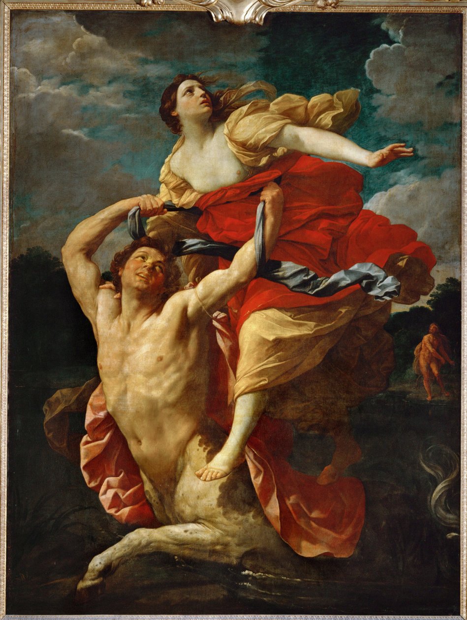 Dejaneira entführt vom Zentaur Nessus von Guido (follower of) Reni