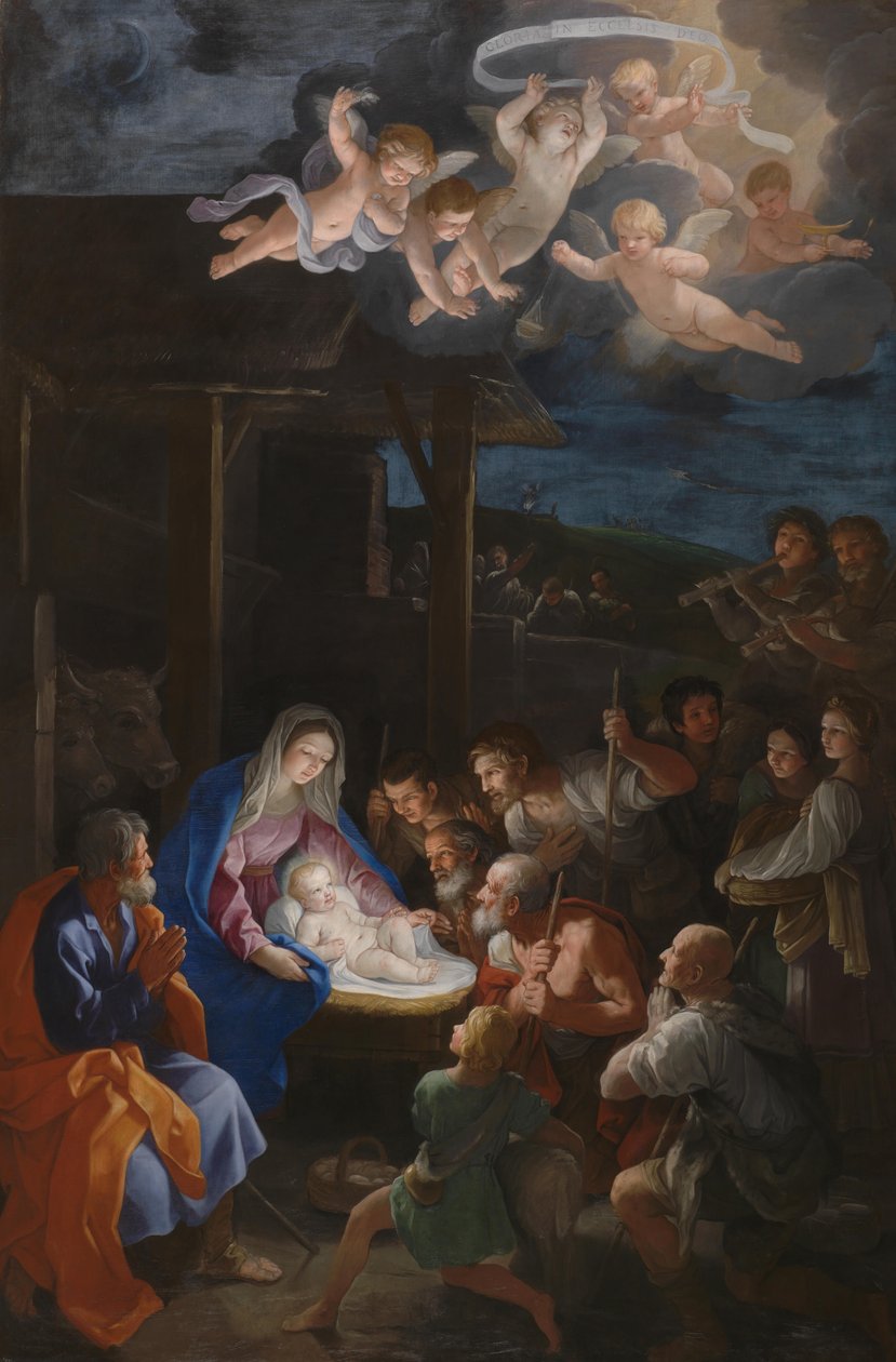 Die Anbetung der Hirten, ca. 1640 von Guido Reni