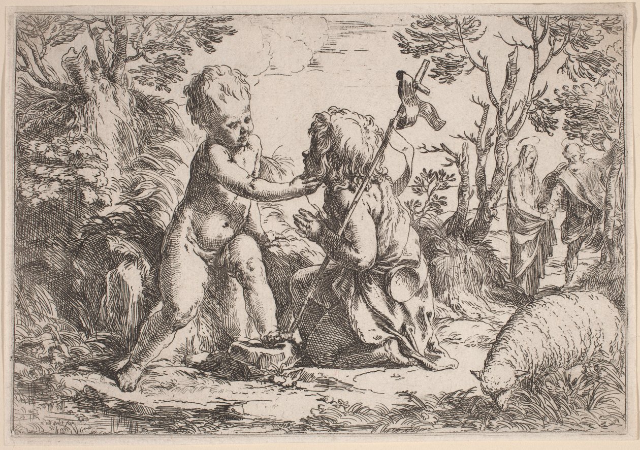 Das Jesuskind und der Heilige Johannes von Guido Reni