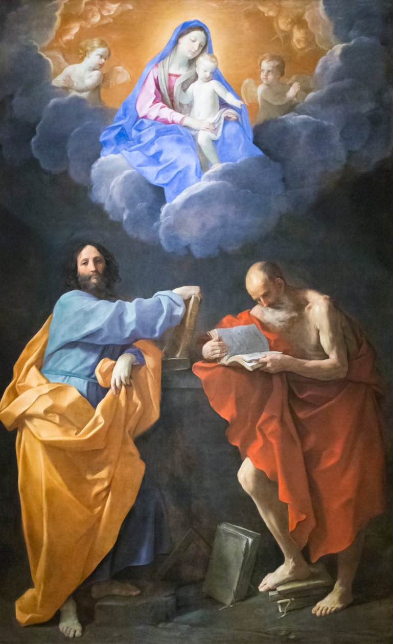 Jungfrau in Herrlichkeit mit den Heiligen Thomas und Hieronymus von Guido Reni