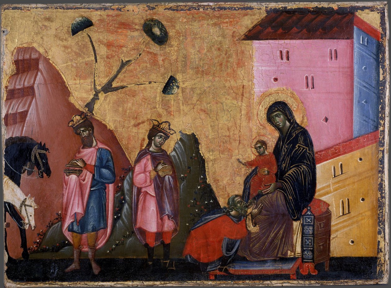 Die Anbetung der Könige, um 1280 von Guido da Siena