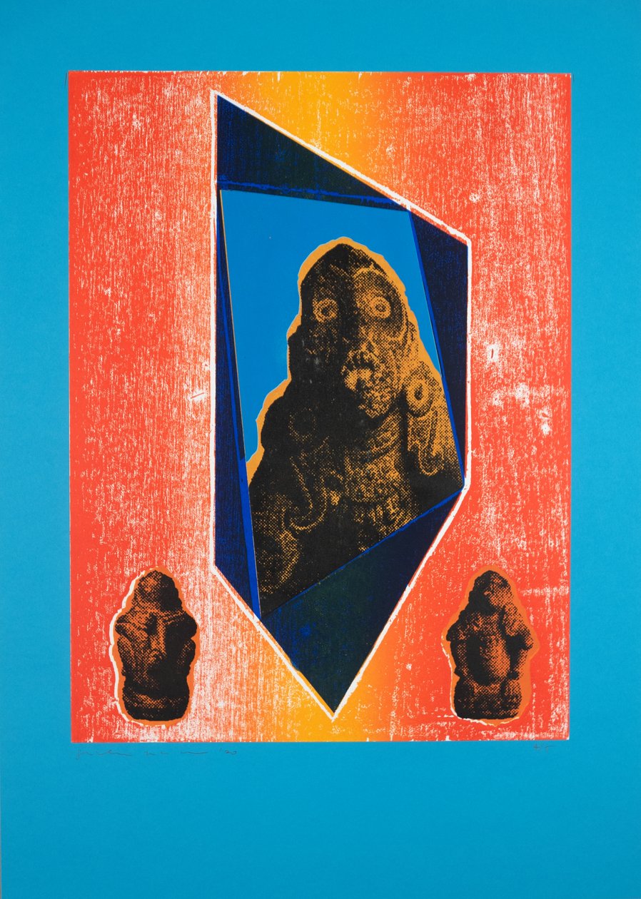 Unsichtbarer Raum Nr. 9, Blau von Guilherme Pontes