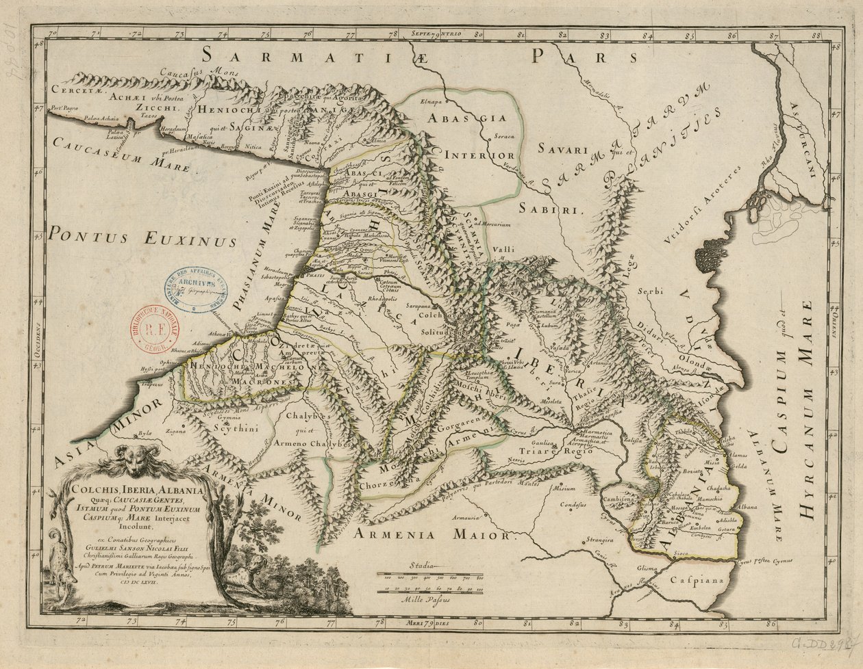 Kolchis, Iberien, Albanien und kaukasische Völker von Guillaume Sanson