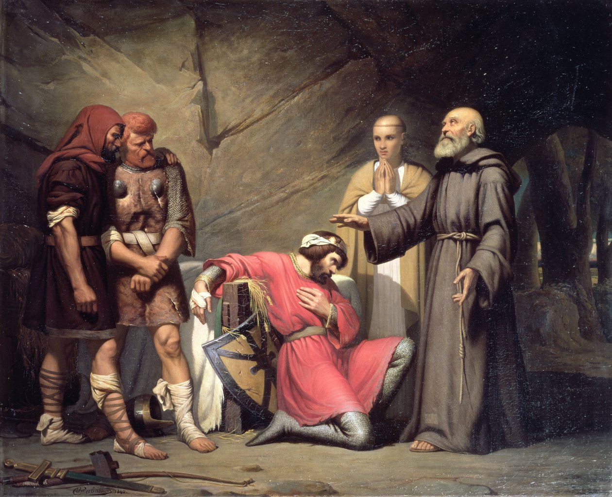 Die Bekehrung von Robert, Herzog der Normandie, bekannt als Robert der Teufel, Szene aus der Oper 