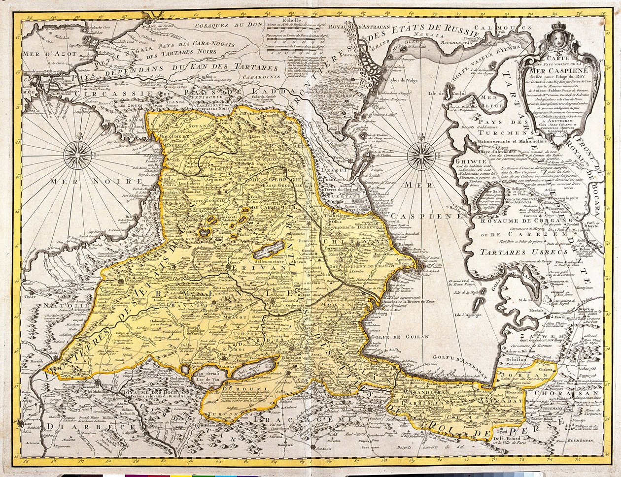 Georgien, Armenien, Aserbaidschan, Osttürkei, Nordiran von Guillaume Delisle