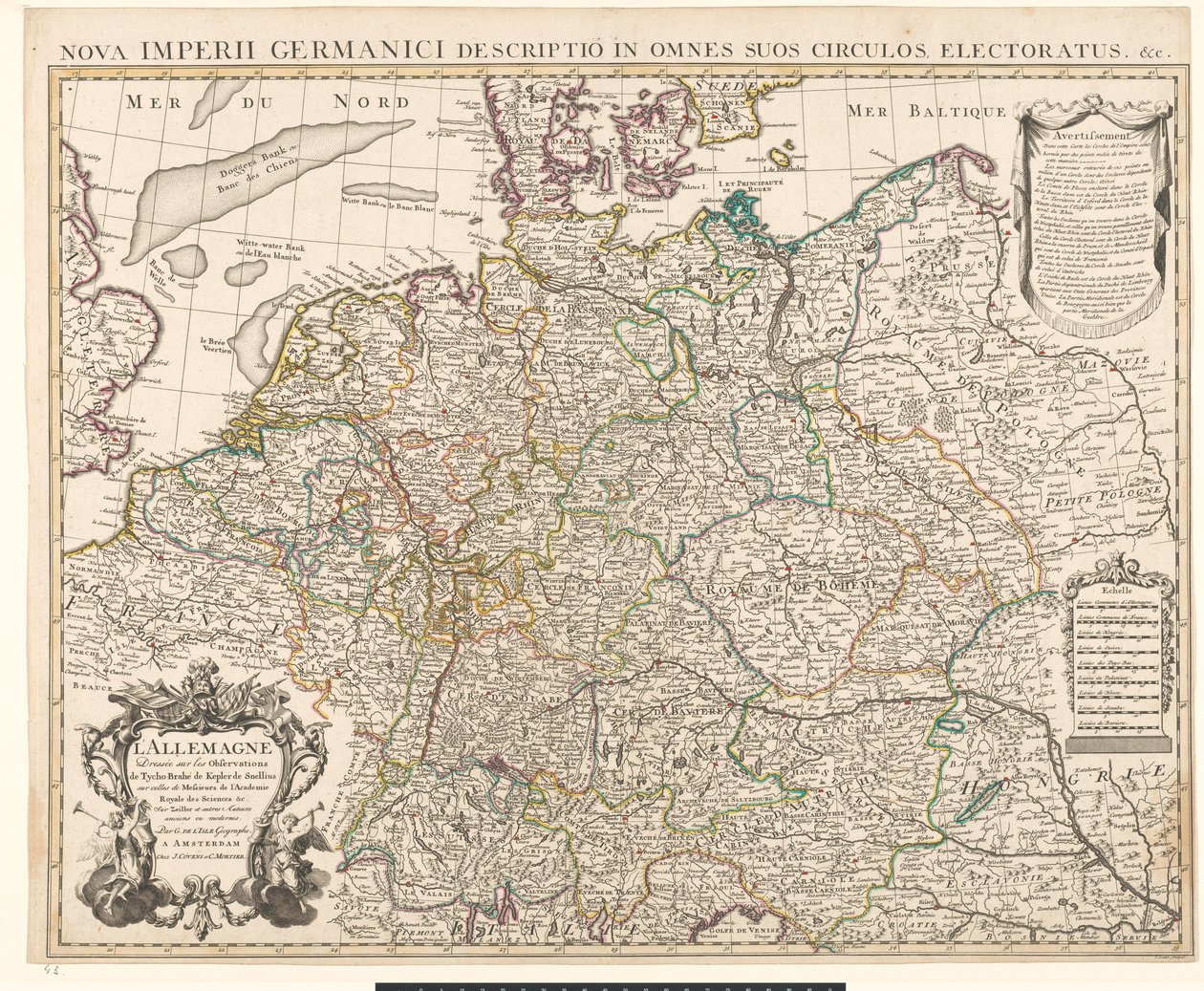 Karte von Deutschland von Guillaume Delisle