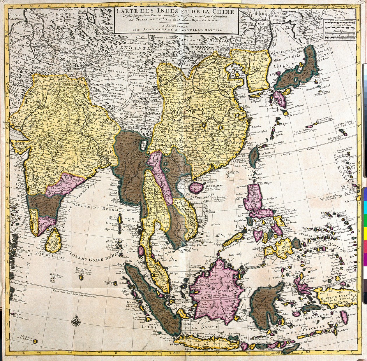 Karte von Asien von Guillaume Delisle