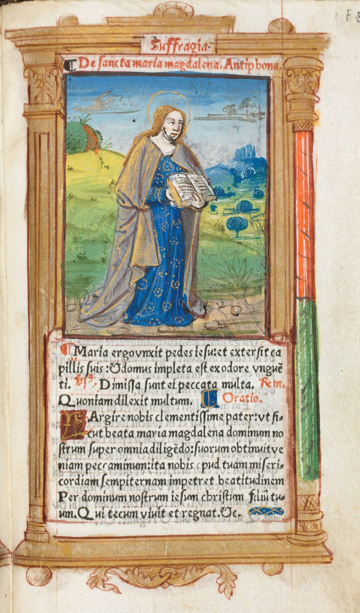 Gedrucktes Stundenbuch (Gebrauch von Rom): fol. 109r, Maria Magdalena von Guillaume Le Rouge