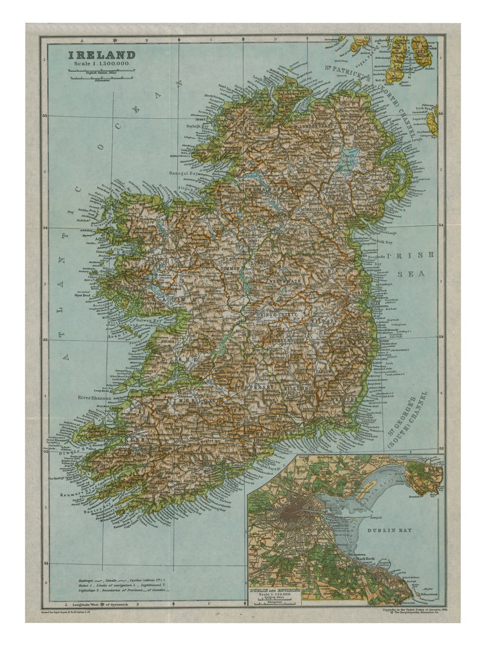 Karte von Irland von Gull Engraving Company