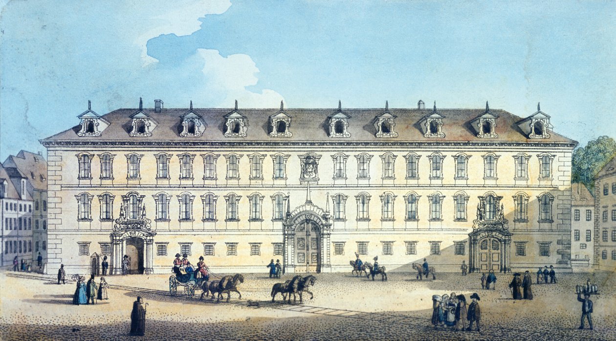 Wallenstein-Palast, ca. 1830 von Gustav Friedrich Amalius Taubert