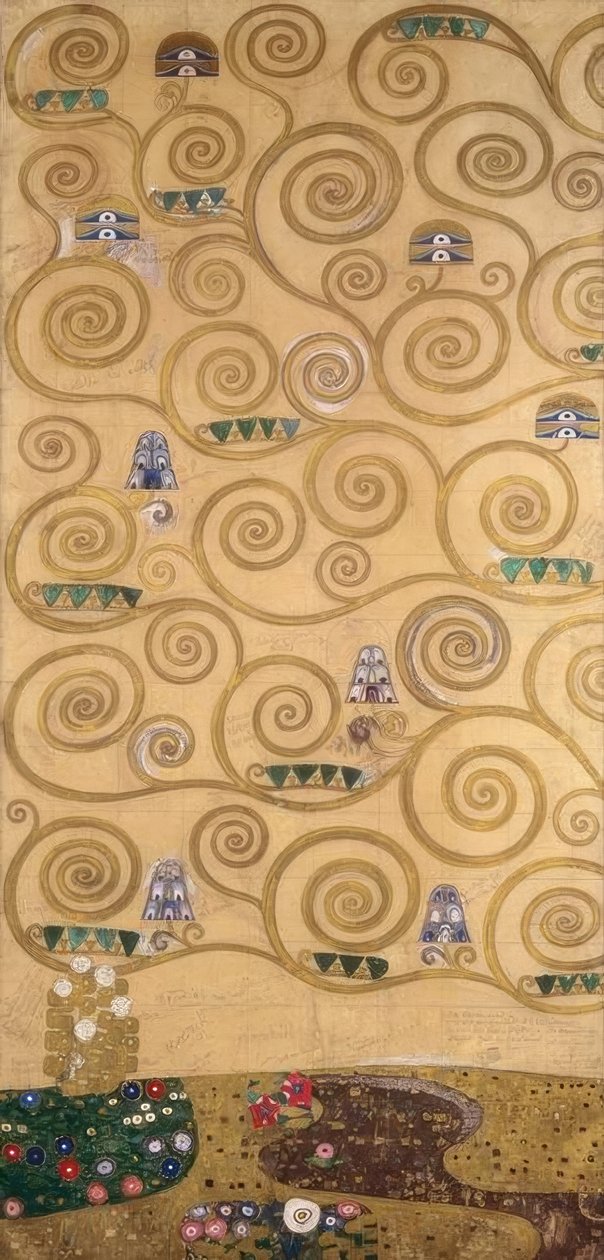 Gustav Klimt Vase Motiv Der Kuss Lebensbaum Porzellan LE BAISIER