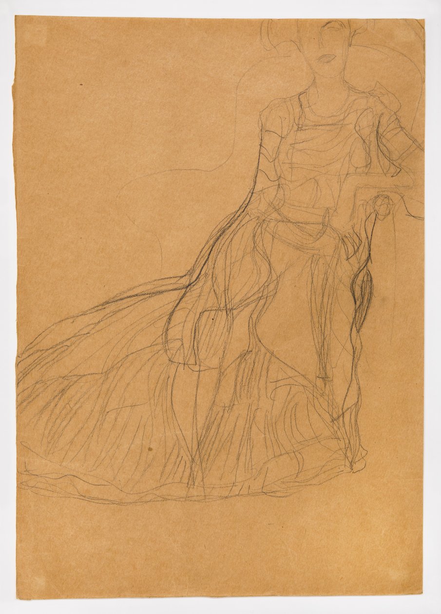Sitzende Dame (Adele Bloch-Bauer) von Gustav Klimt