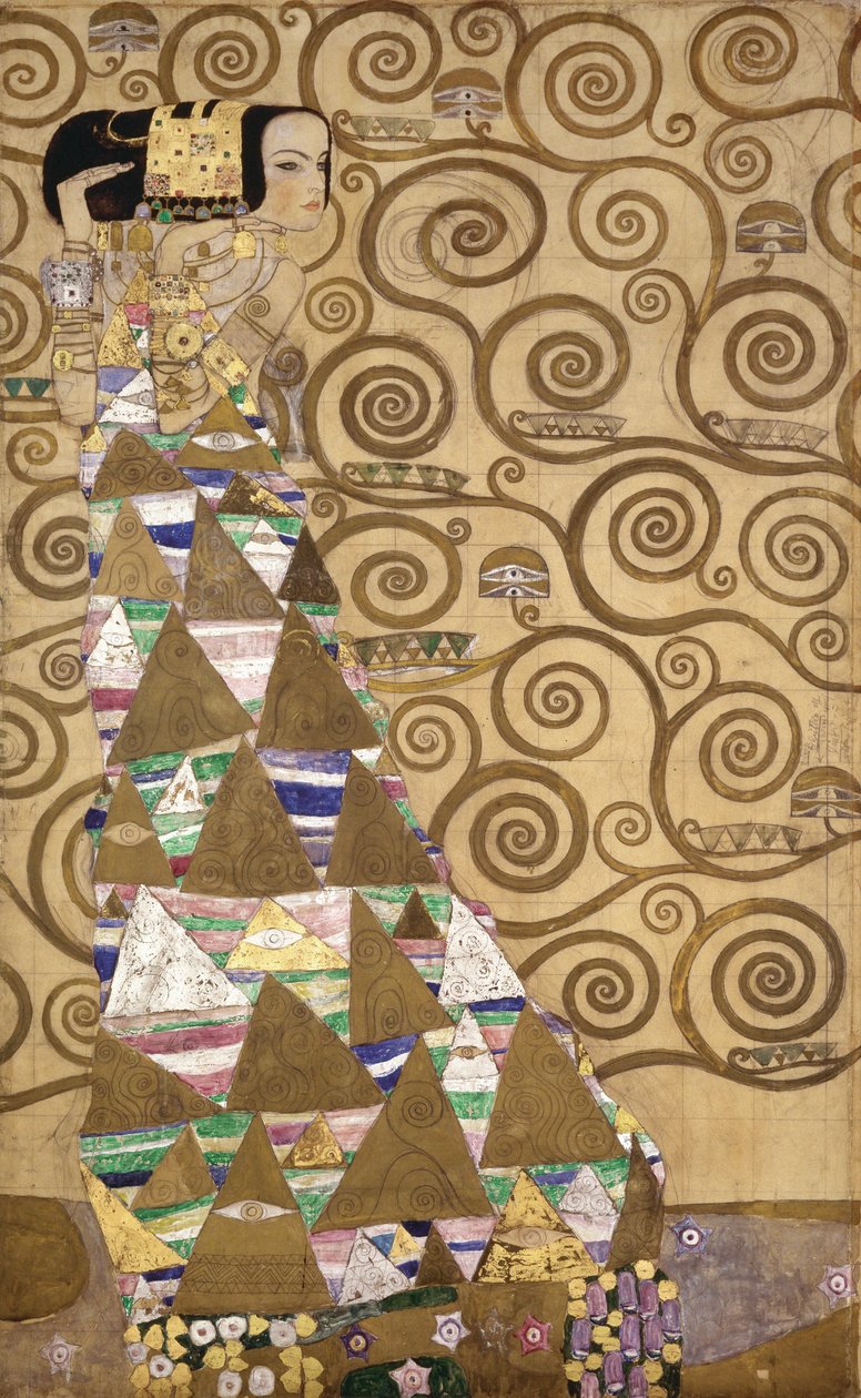 Skizzen für den Fries für das Palais Stoclet in Brüssel, Belgien von Gustav Klimt