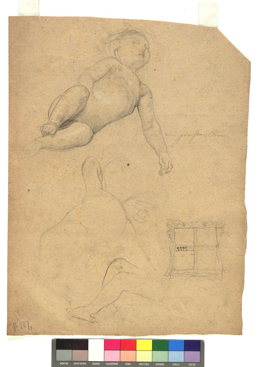 Studien zu Kinderakten, Rahmenentwurf von Gustav Klimt