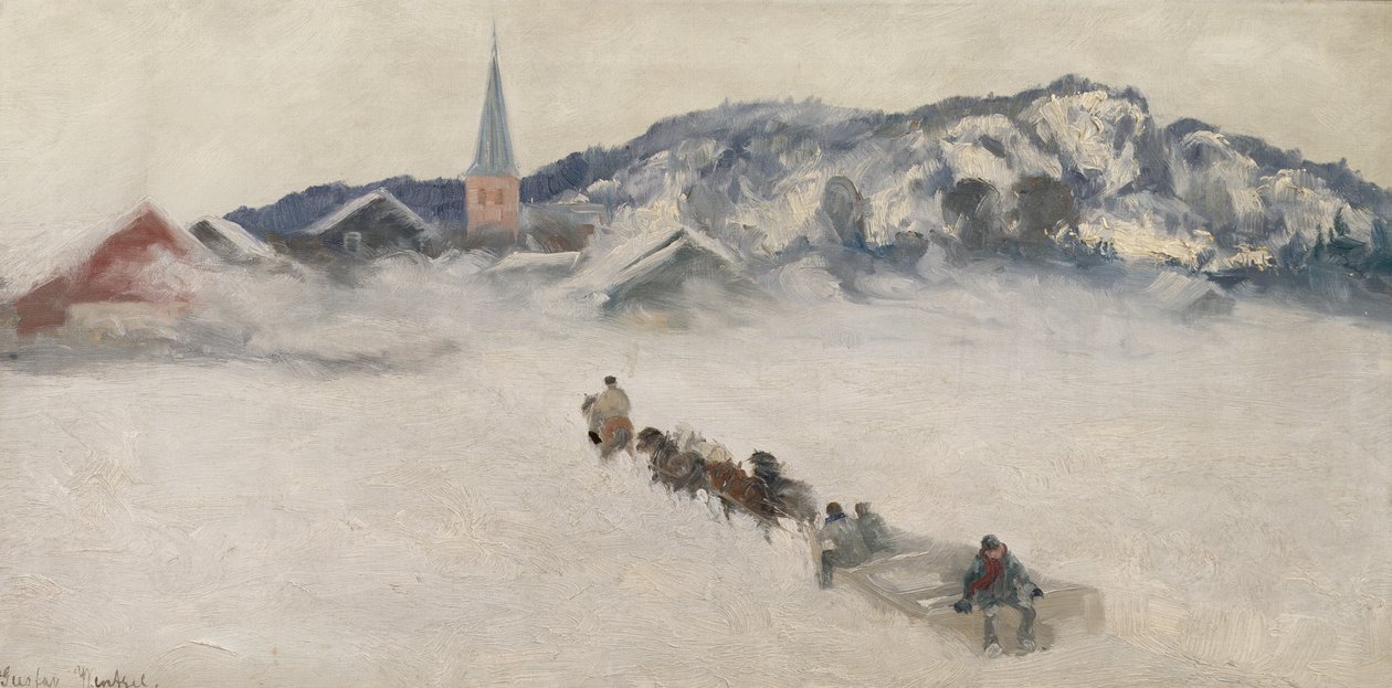 Winter in Asker von Gustav Wentzel