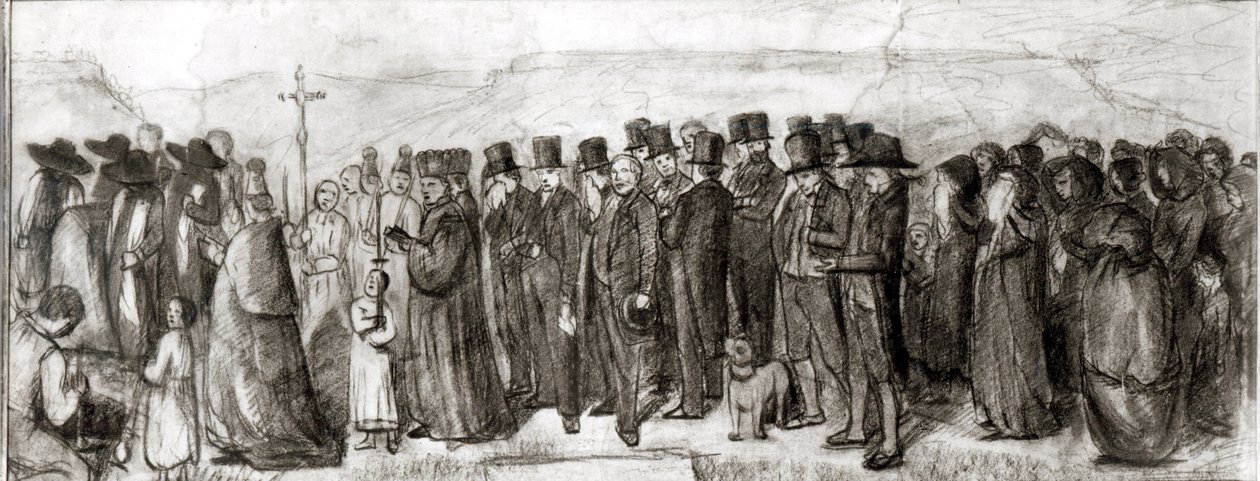 Studie für Begräbnis in Ornans, 1849 von Gustave Courbet