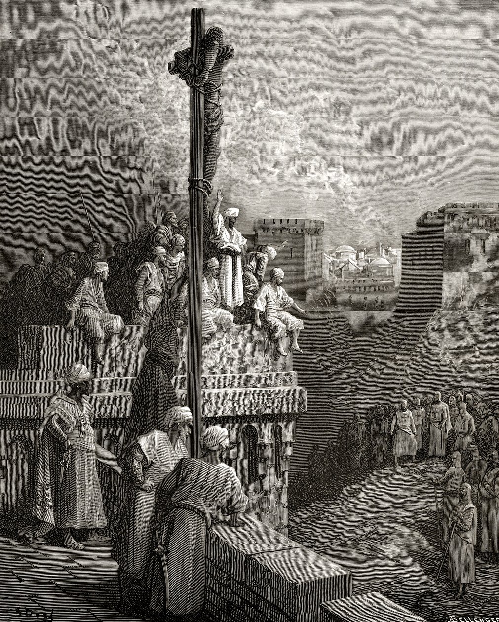 Gerard von Avesnes an den Mauern von Arsuf, Illustration aus 