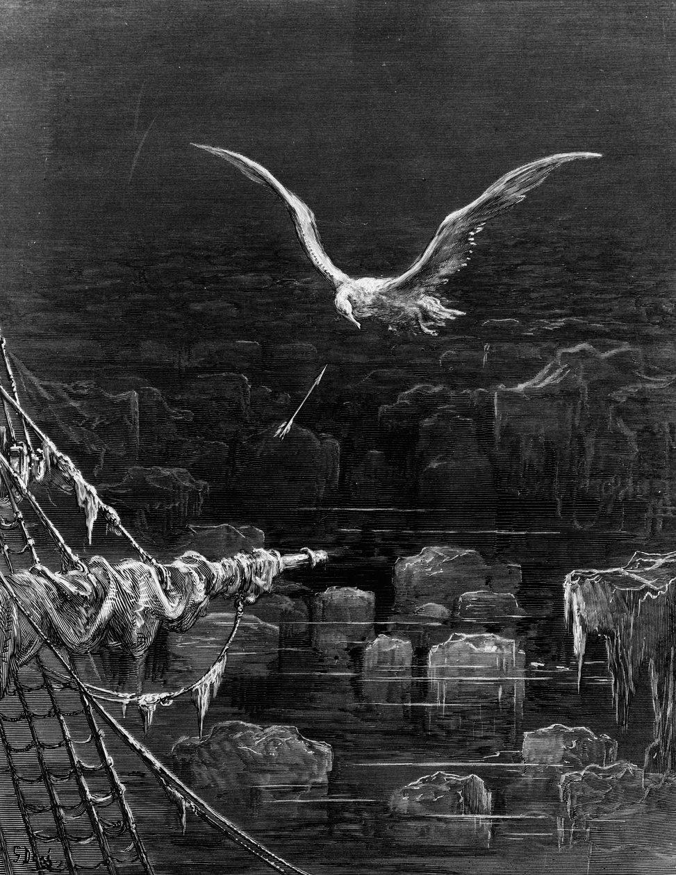 Der Albatros wird vom Seemann erschossen, Szene aus 