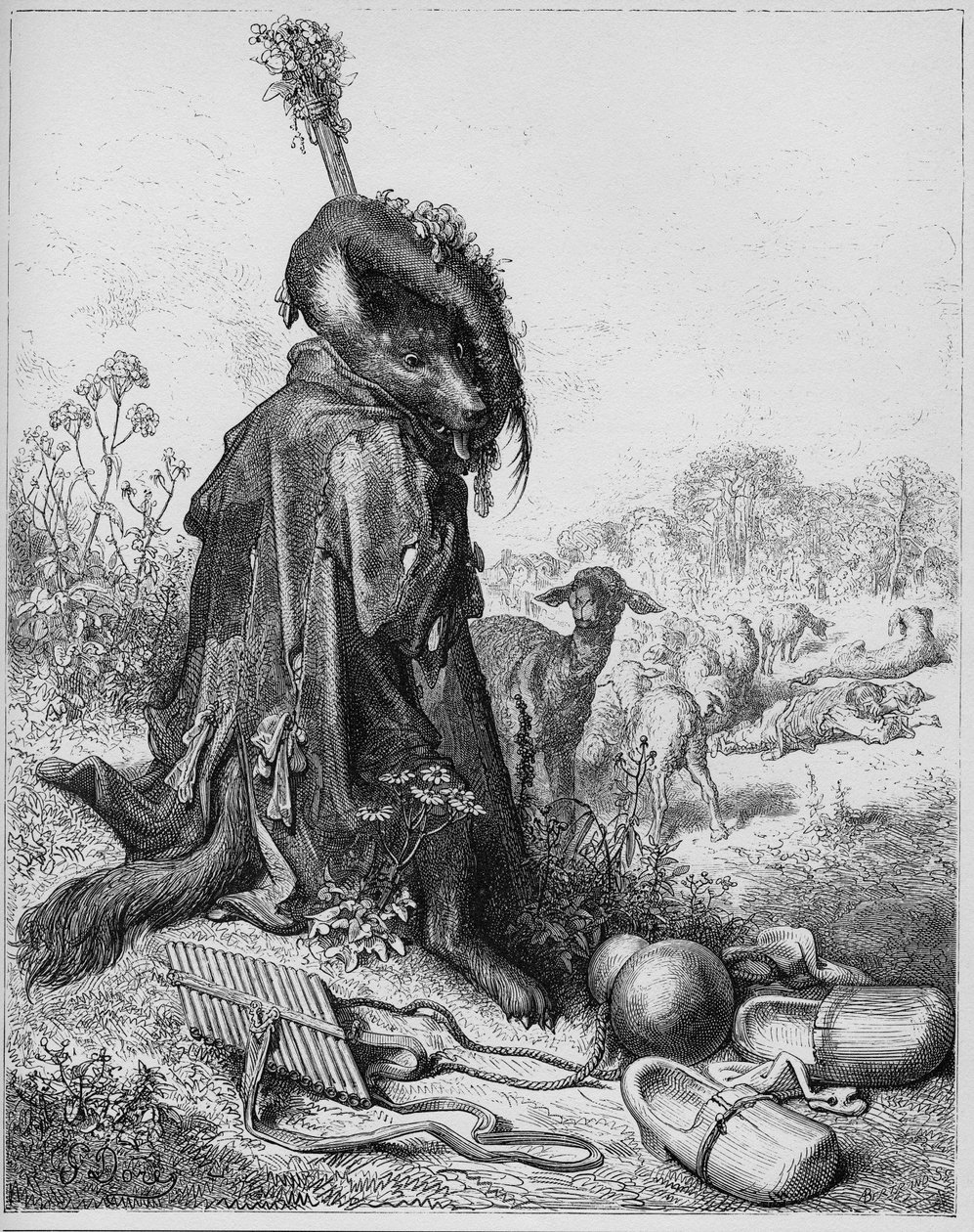 Le loup devenu berger - Der Wolf, der sich als Schäfer ausgab - aus 