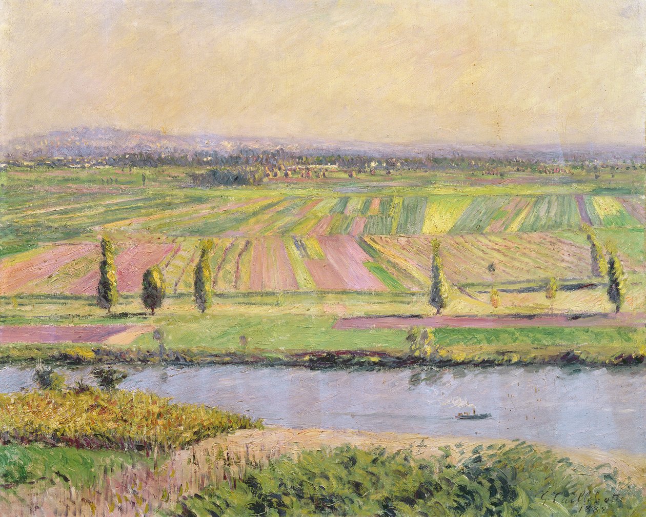 Die Ebene von Gennevilliers von den Hügeln von Argenteuil, 1888 von Gustave Caillebotte