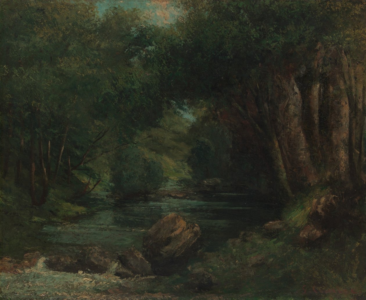 Ein Bach im Wald, ca. 1868-77 von Gustave Courbet