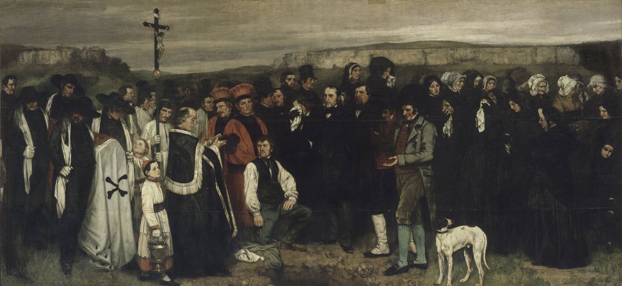 Ein Begräbnis in Ornans von Gustave Courbet