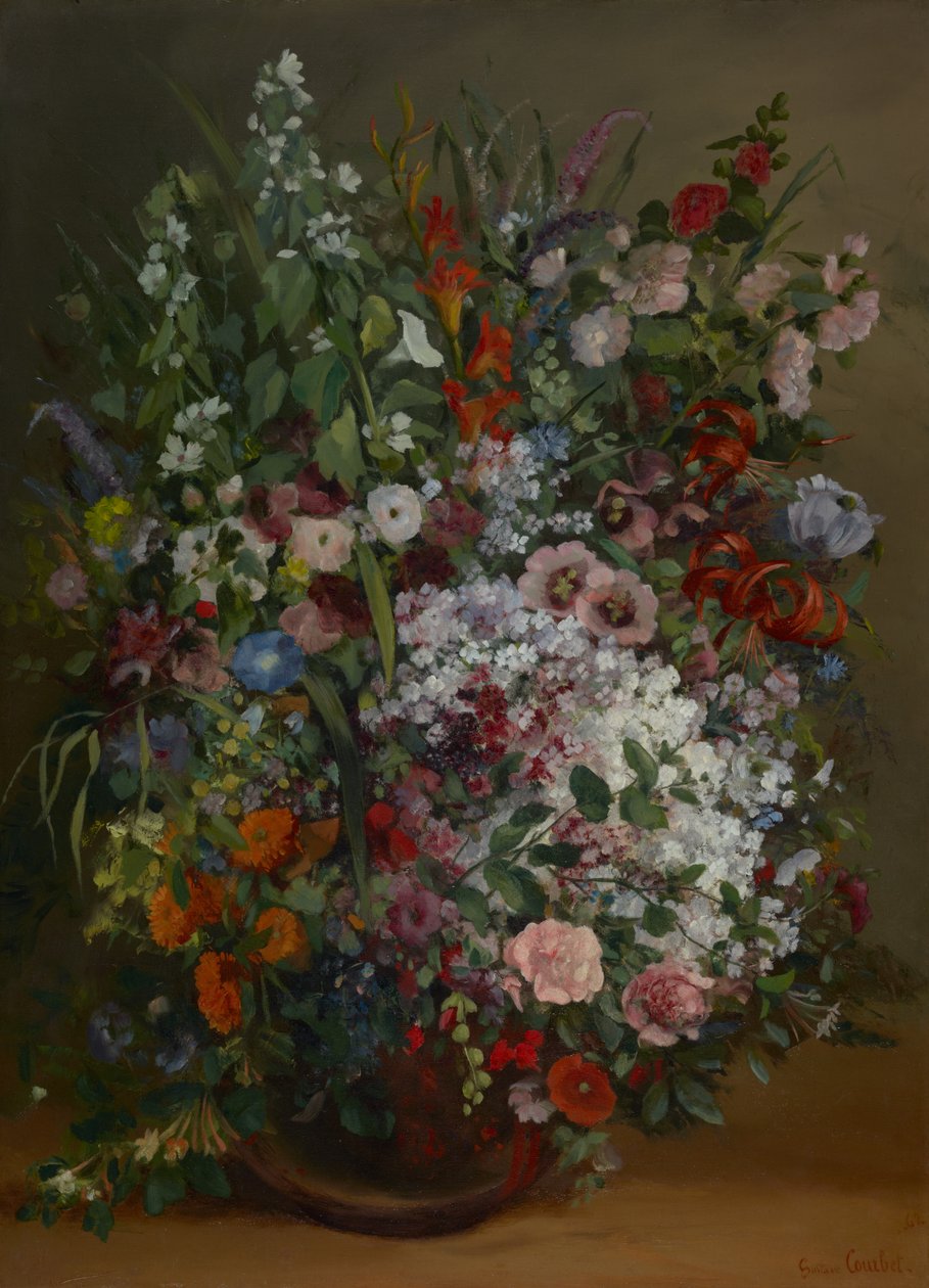Blumenstrauß in einer Vase von Gustave Courbet
