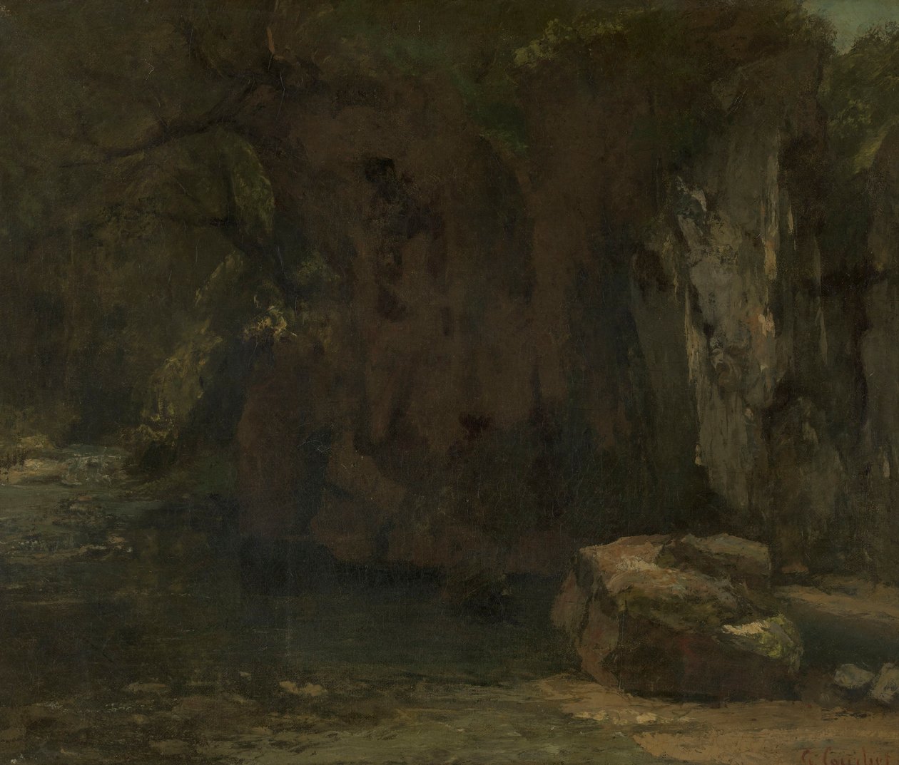 Die Felsen von La Loue von Gustave Courbet