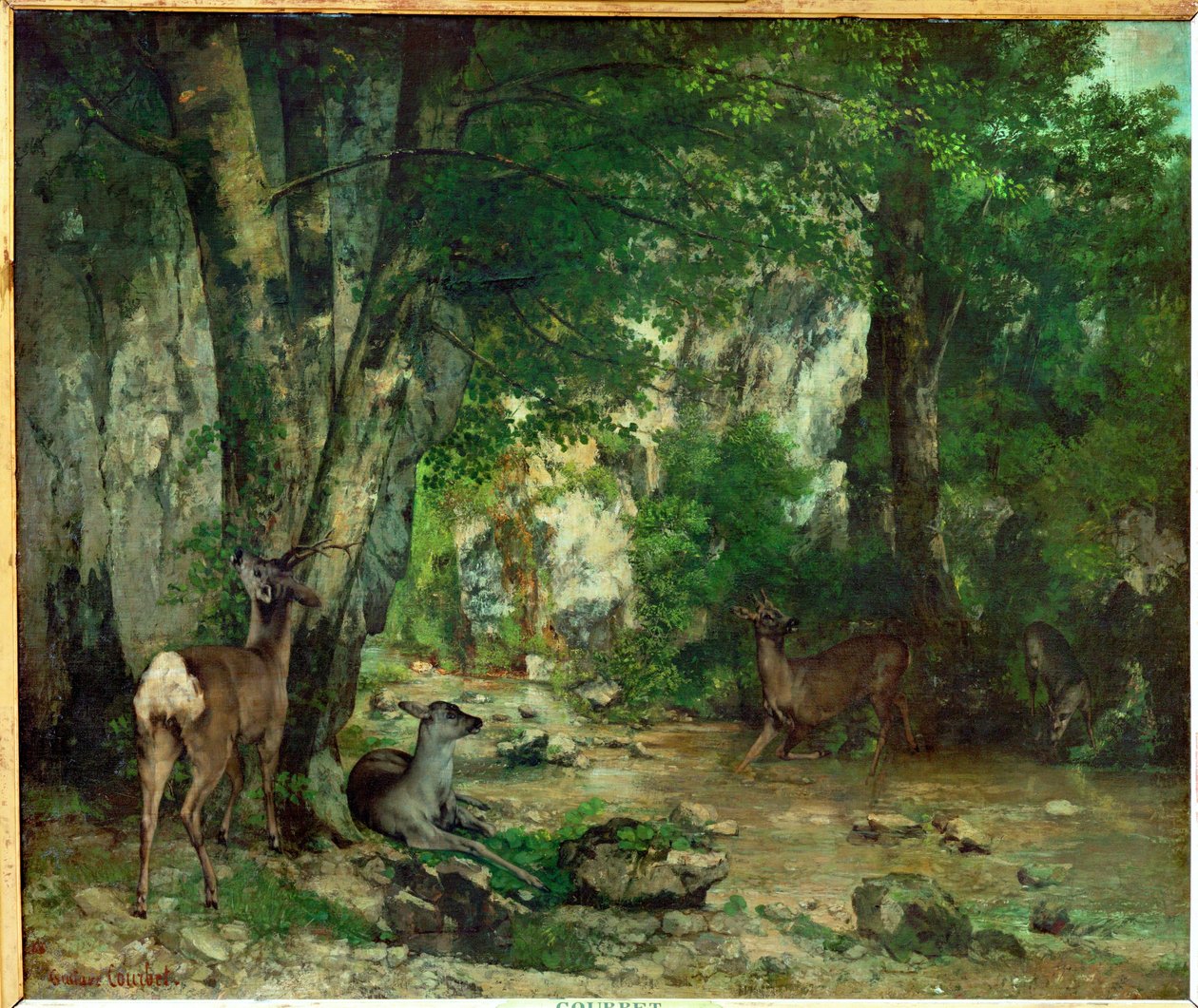 Wildgehege bei Plaisir Fontaine von Gustave Courbet
