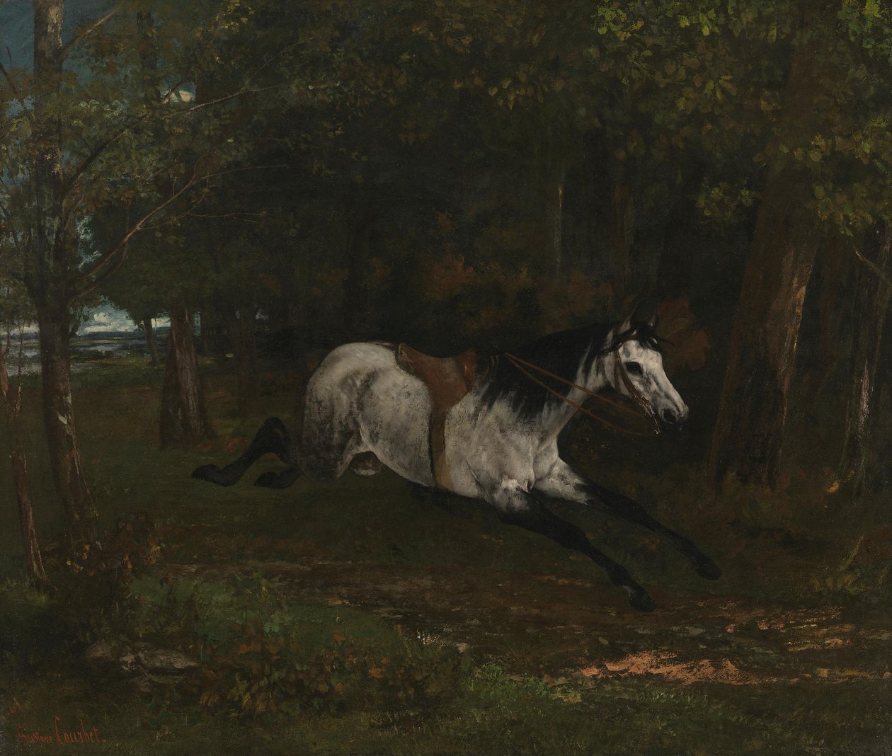 Durchgehendes Pferd von Gustave Courbet