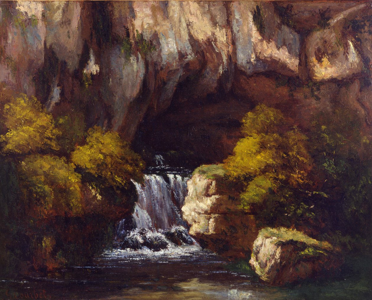 Grotte an der Loue von Gustave Courbet