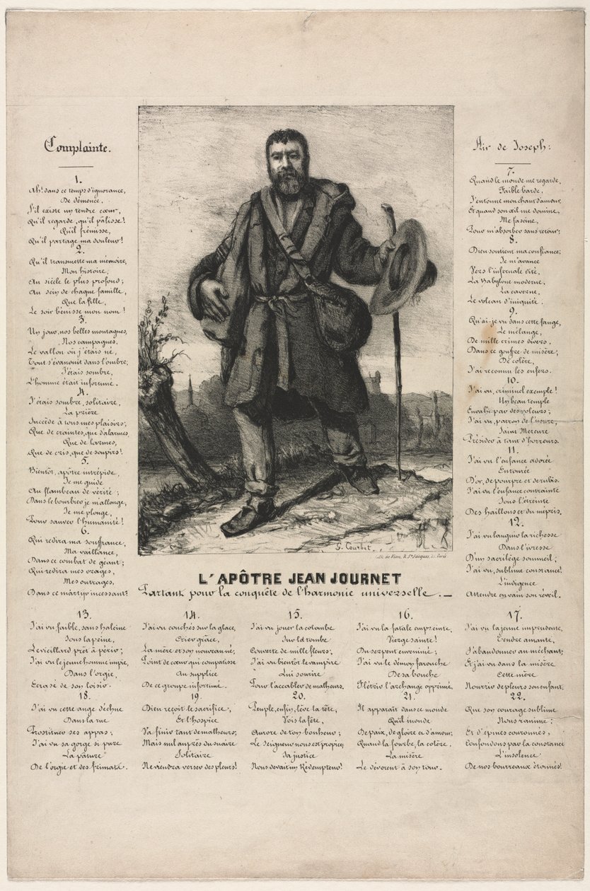 Jean Journet auf dem Weg zur Eroberung der universellen Harmonie von Gustave Courbet