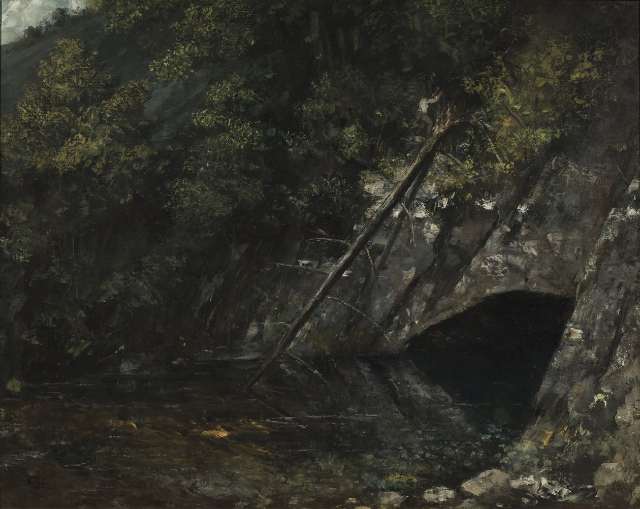 Landschaft von La Source Bleue von Gustave Courbet