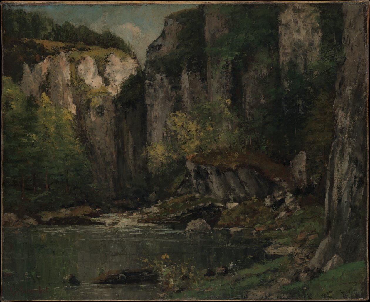 Fluss und Felsen von Gustave Courbet
