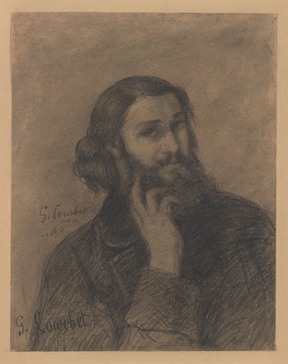 Selbstporträt von Gustave Courbet