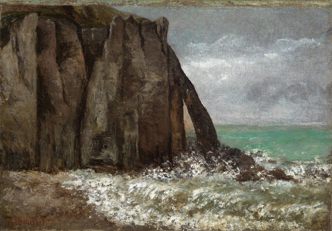Strand von Étretat von Gustave Courbet