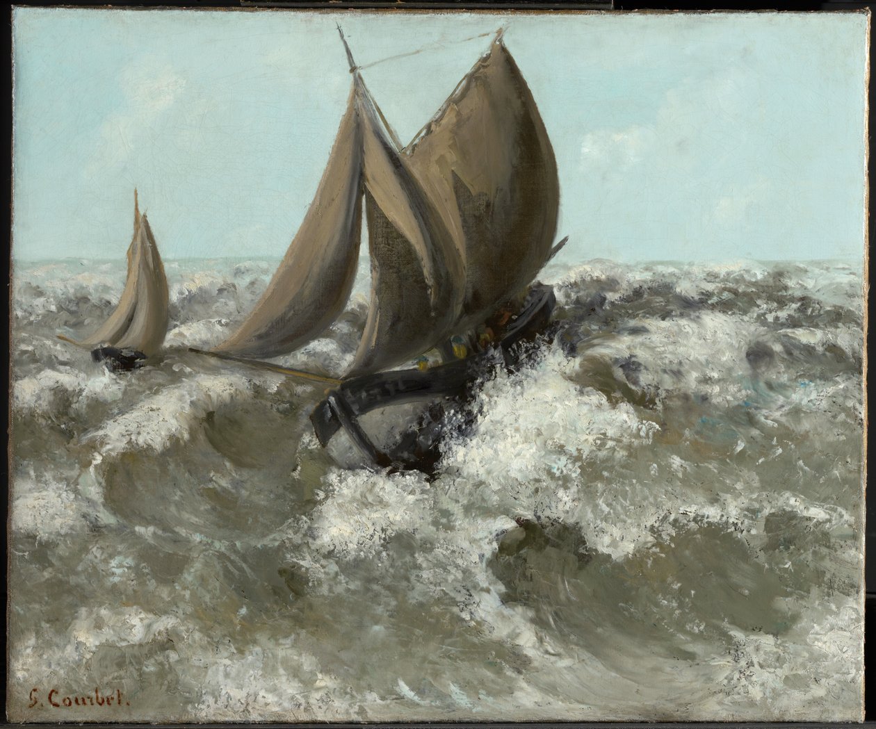 Das Segelboot (Meereslandschaft) von Gustave Courbet