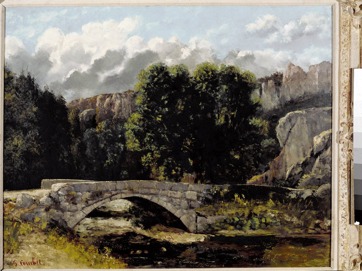 Ansicht der Brücke von Saint Sulpice in Fleurier, Schweiz von Gustave Courbet