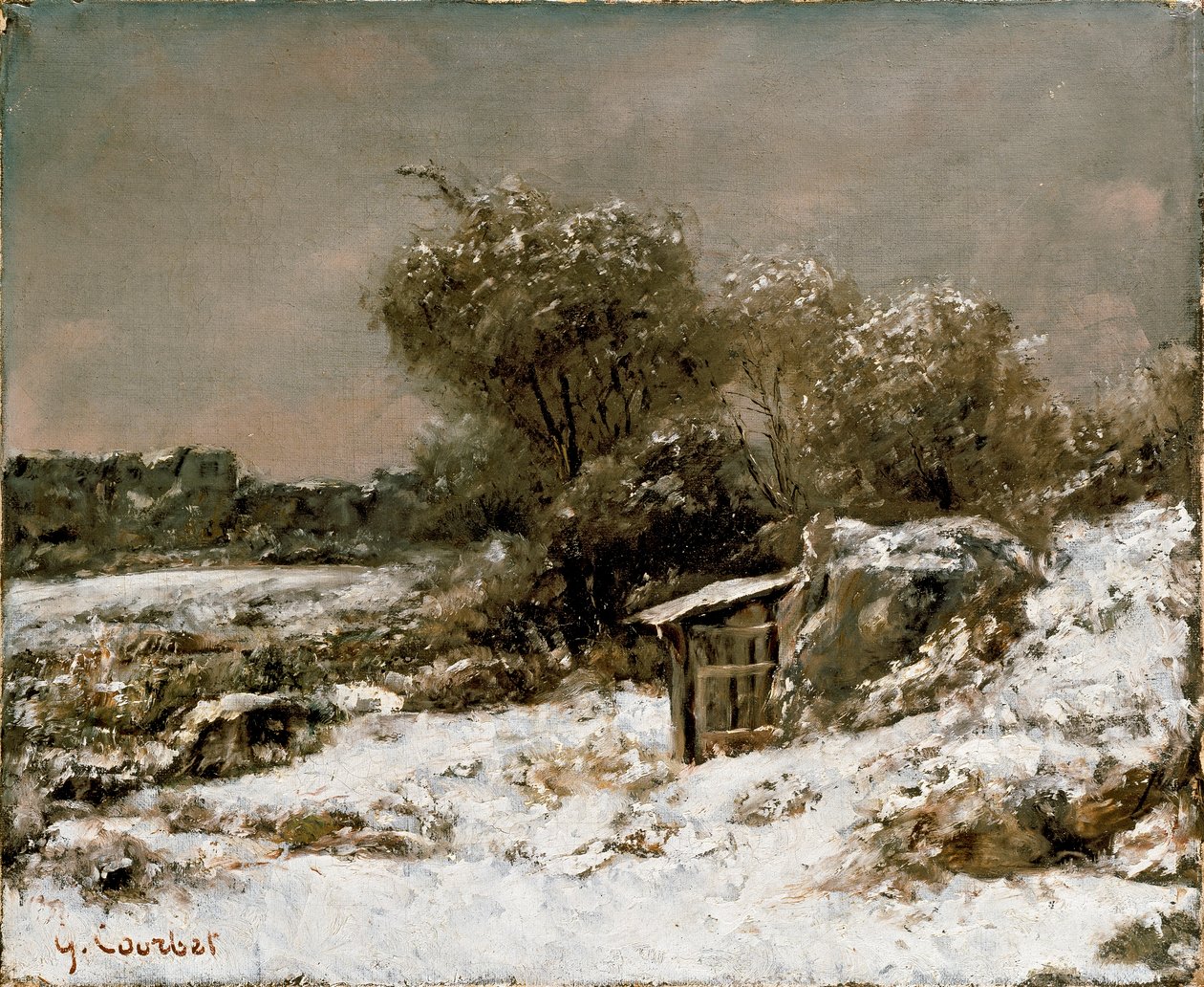 Winterszene, nach 1855 von Gustave Courbet