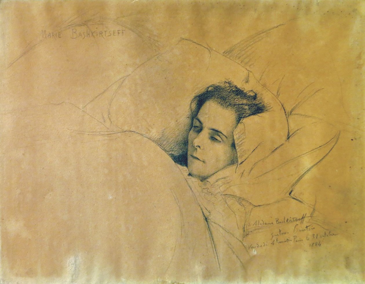 Der Tod von Maria Konstantinovna Bashkirtseva von Gustave Courtois