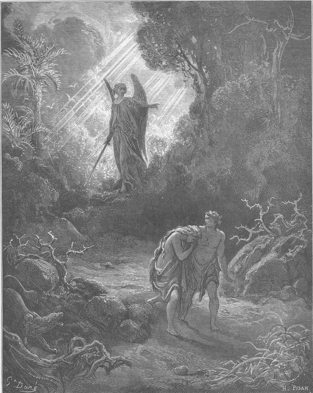 Adam und Eva werden aus Eden vertrieben (Gen. 3:1-6,13-24) von Gustave Dore
