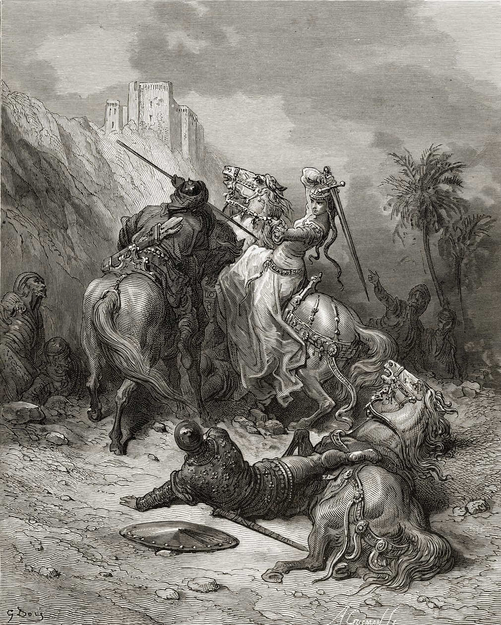 Eine Heldin Florine von Burgund, Illustration aus 