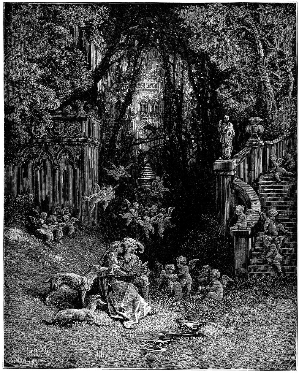 Alcina und Ruggiero als glückliche Liebende von Gustave Dore