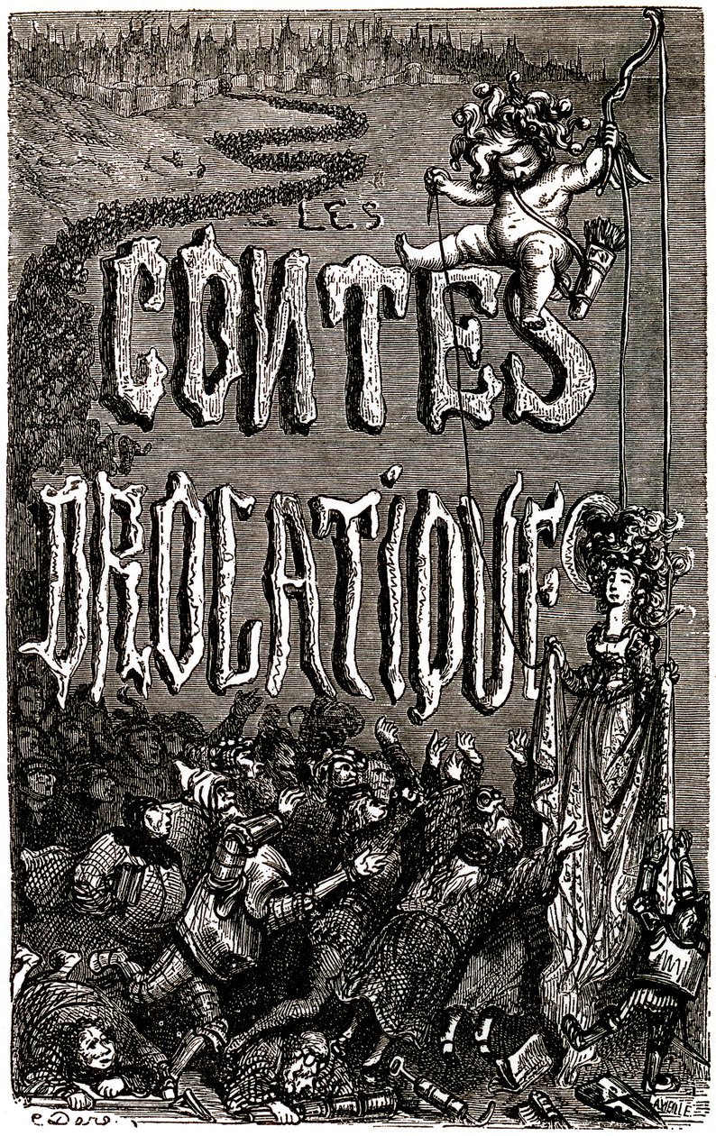 Frontispiz zu den Drolatischen Geschichten von Honore de Balzac von Gustave Dore