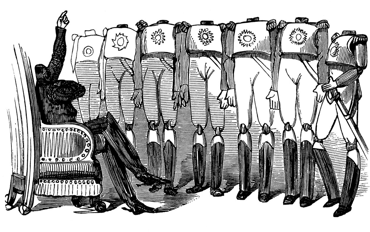 Geschichte des Heiligen Russland. Nikolaus I. hält eine Rede vor den Wachen, 1854 von Gustave Dore