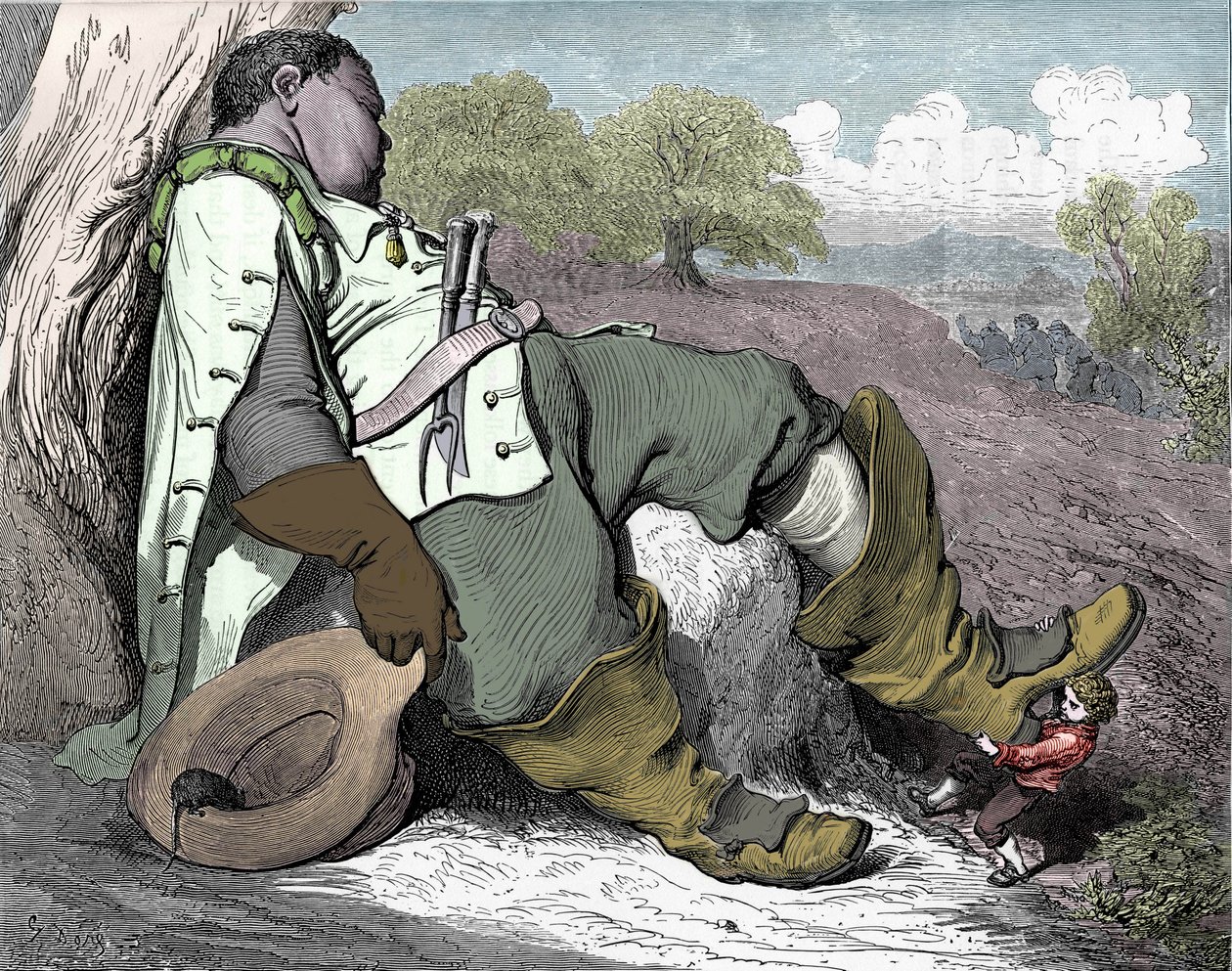 Illustration für „Le petit poucet“, geschrieben 1697 von Charles Perrault (1628-1703) von Gustave Dore